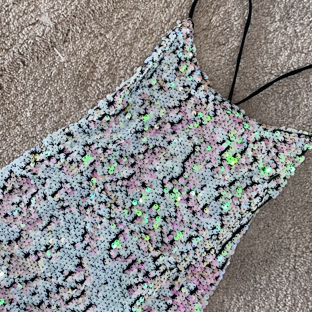 Motel Rocks Unicorn Irridescent Sequin Hedi Dress - Picture 8 of 16